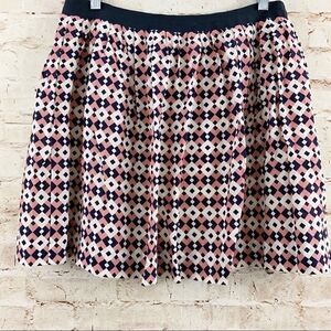 J. Crew silk pleated A-line skirt
